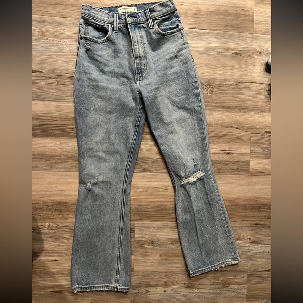 Flare Ultra High Rise 25 R Light Ripped Wash